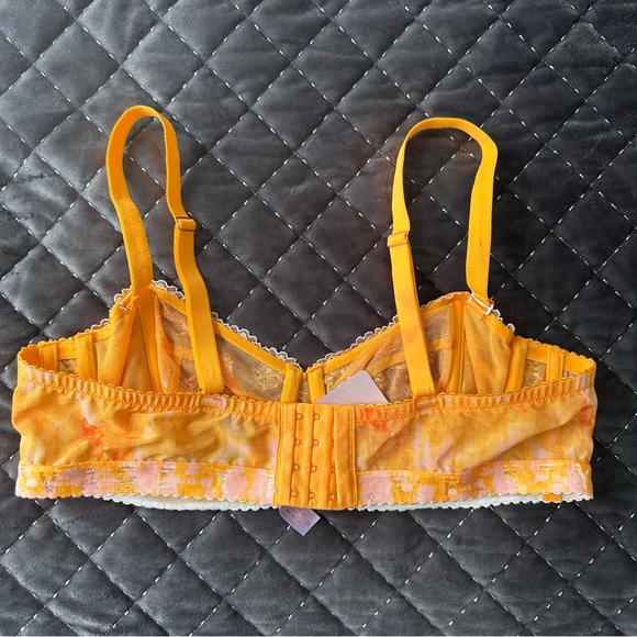 NWT Savage X Fenty Watercolor Tie Dye Unlined Lace Bra Size 40C - Picture 4 of 7